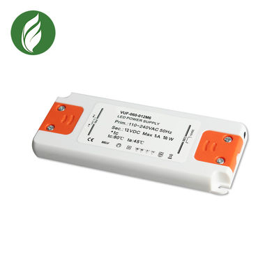 Peso leve ultra fino do motorista IP20 do diodo emissor de luz da compatibilidade eletrónica 12V 5A para luzes de tira