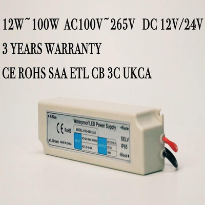 Fonte de alimentação impermeável do diodo emissor de luz IP67 do motorista 60w da tira do diodo emissor de luz da proteção 12v de Overtemp