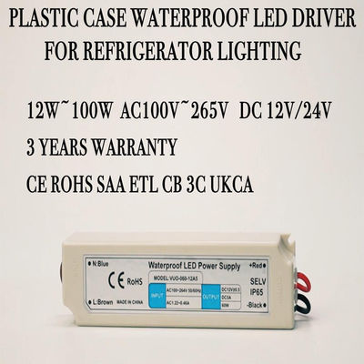 Fonte de alimentação 60w da tira do diodo emissor de luz de Constant Voltage Output 24V para o refrigerador do refrigerador