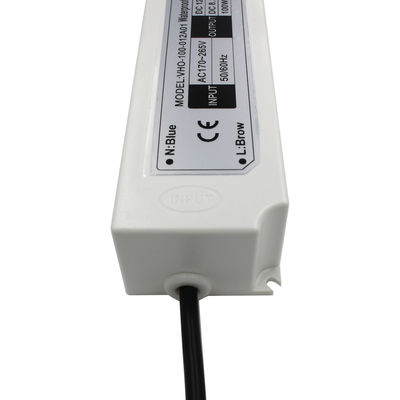 fonte de alimentação plástica mais fresca de Waterproof IP67 do motorista do diodo emissor de luz da luz de tira de 100W 12V