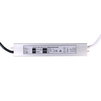 Driver de LED Slimline certificado SAA 12 V 30 W à prova d'água de tensão constante IP67