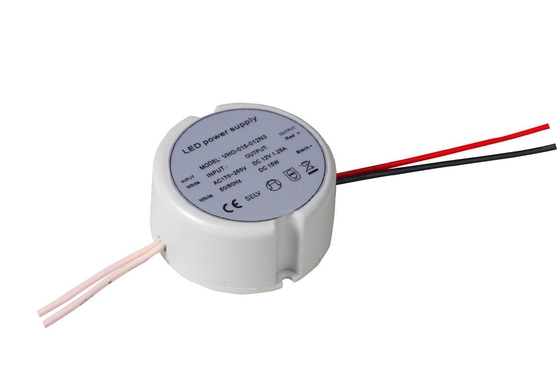 Estojo redondo de plástico LED driver interno tensão constante IP20 para gabinete luz de tira