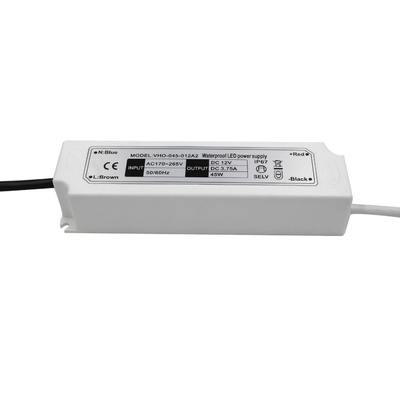 Fonte de alimentação de LED para geladeira 12V 45W à prova d'água IP67 para faixa de resfriamento