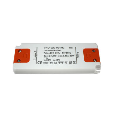 Driver de fonte de alimentação de LED ultra fino 20 W 24 V tensão constante para luz de tira