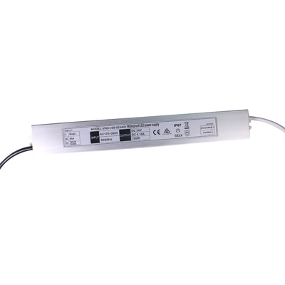 Pedido exterior impermeável de fonte de alimentação do diodo emissor de luz de IP67 24V 100W para a luz de tira