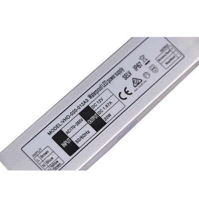 CE impermeável SAA da fonte de alimentação 20w do diodo emissor de luz do Super Slim 12V Constant Voltage For Strip Light