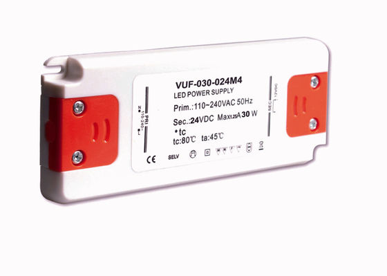 C.A. ultra fina 110V 240V do motorista do diodo emissor de luz de 30W 1.25à C.C. 24V para luzes do armário