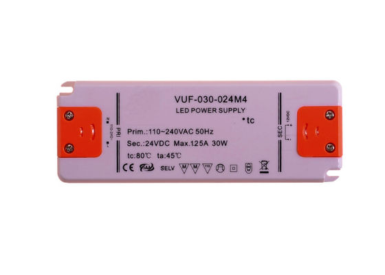 C.A. ultra fina 110V 240V do motorista do diodo emissor de luz de 30W 1.25à C.C. 24V para luzes do armário