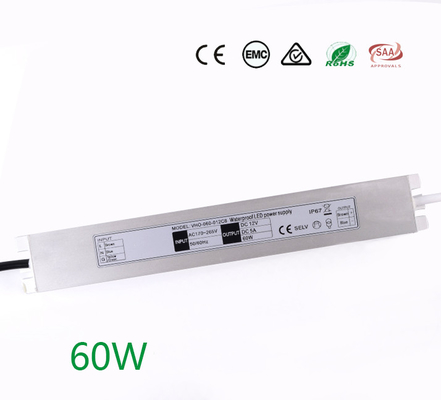 Isolação magro do motorista 12V 60W 5A do diodo emissor de luz do modo do interruptor de RoHS anti
