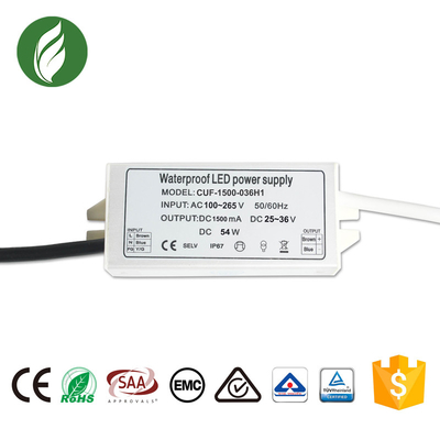 Motorista ultraleve do diodo emissor de luz da luz de inundação de RoHS, 1500mA diodo emissor de luz Constant Current Power Supply