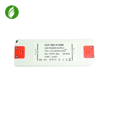 fonte de alimentação do diodo emissor de luz de 60W IP20 Constant Voltage, motorista livre da cintilação plástica