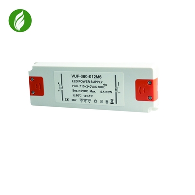 fonte de alimentação do diodo emissor de luz de 60W IP20 Constant Voltage, motorista livre da cintilação plástica